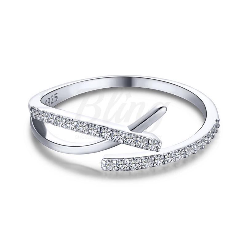BLING oem jewelry diamond adjustable fashion ring