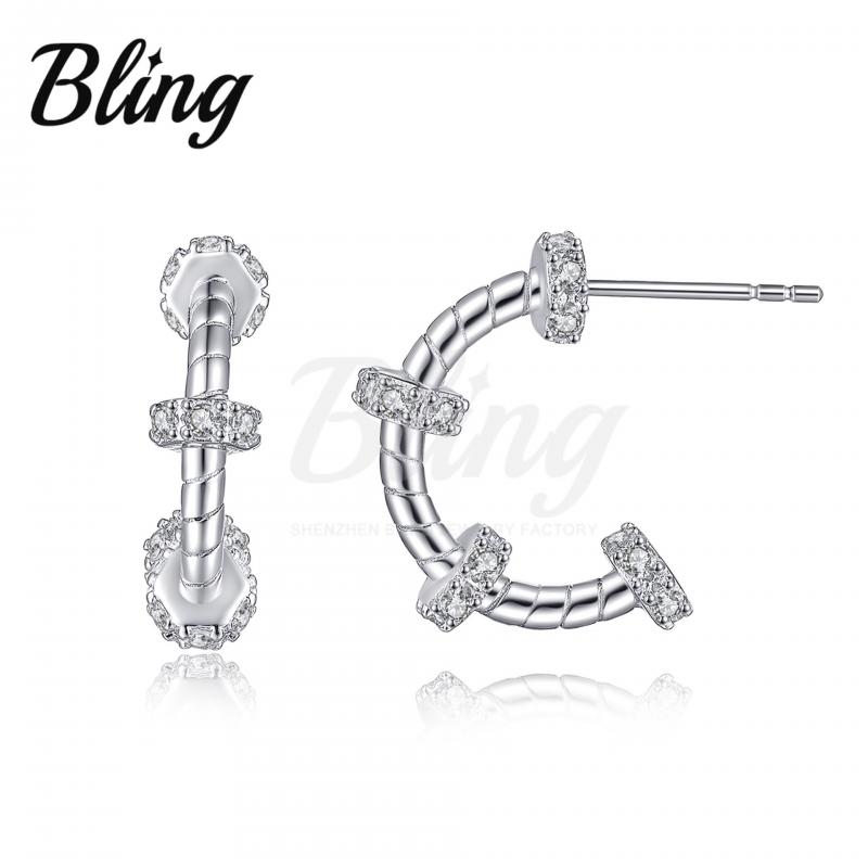 Diamond Fashion S925 Stud Earrings